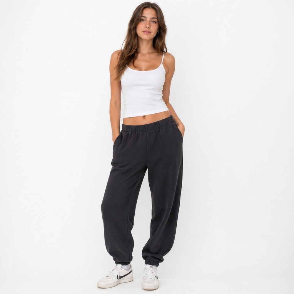 John‎ Galt Brandy Melville Rosa Sweatpants Charcoal Black Joggers